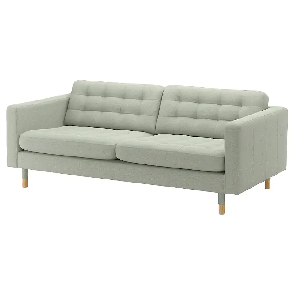 3-seater sofa, Gunnared greenish gray LANDSKRONA 1