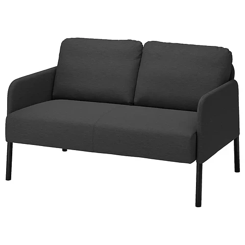 2-seater sofa, Knisa dark gray GLOSTAD