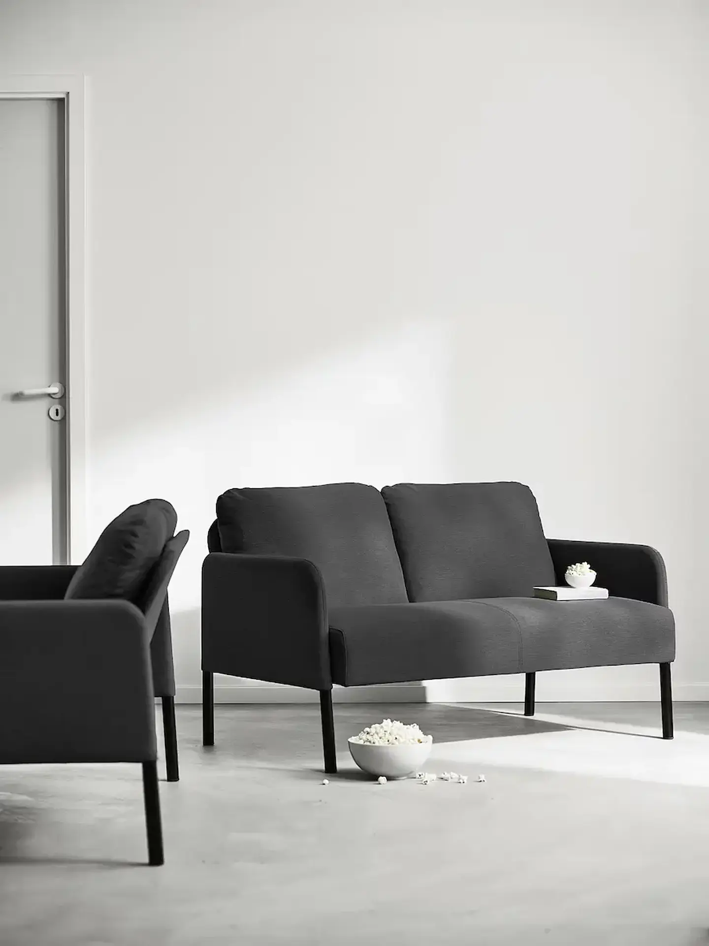 2-seater sofa, Knisa dark gray GLOSTAD 2