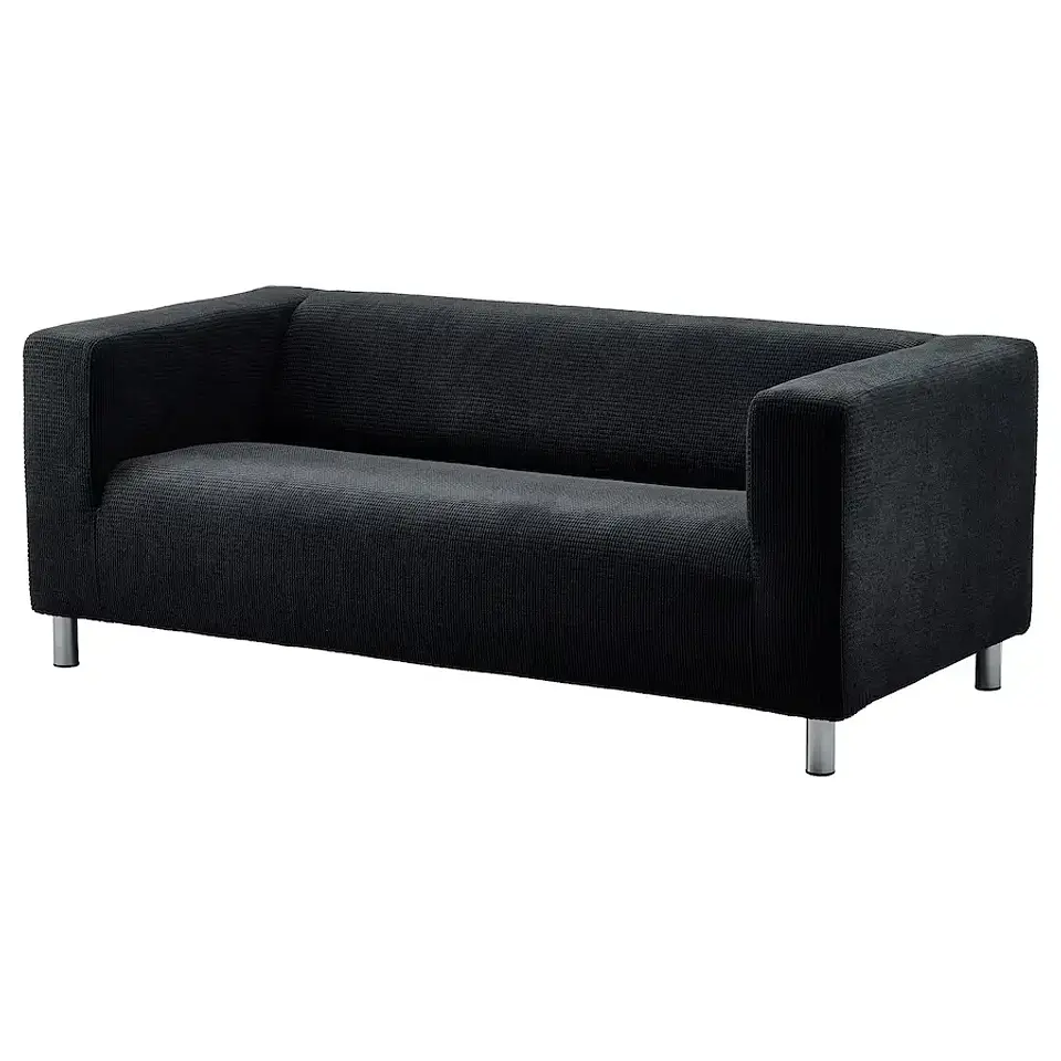 2-seater sofa, Vansbro black KLIPPAN 1