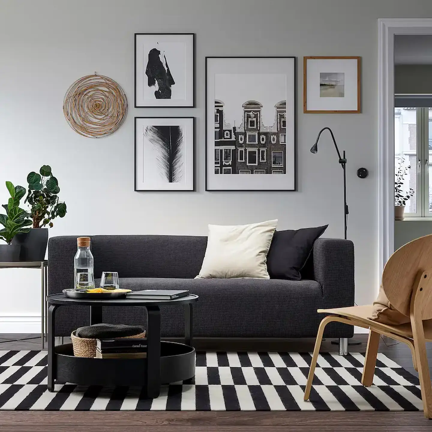 2-seater sofa, Vansbro black KLIPPAN 2