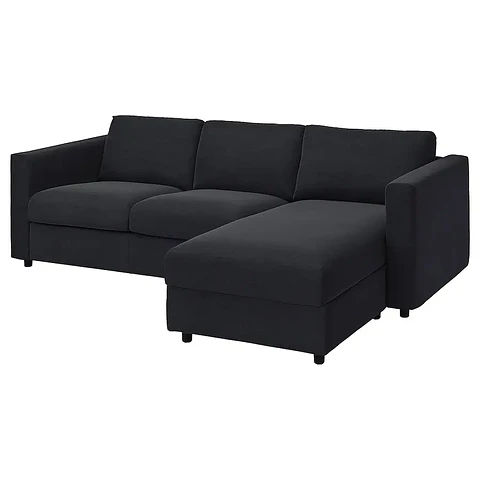 3-seater sectional sofa, Saxemara petrol VIMLE