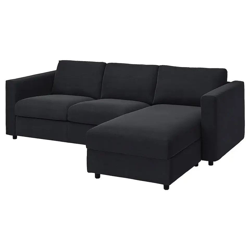 3-seater sectional sofa, Saxemara petrol VIMLE 1