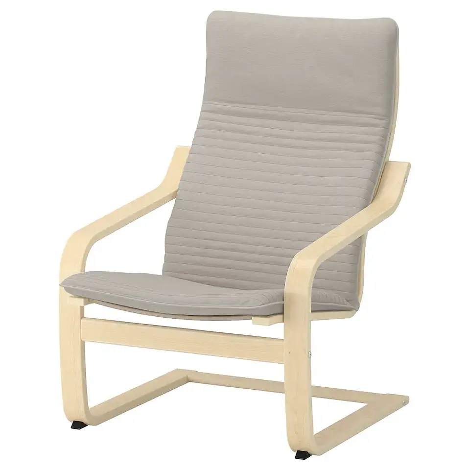 Seat, birch veneer/beige Knisa POÄNG 1