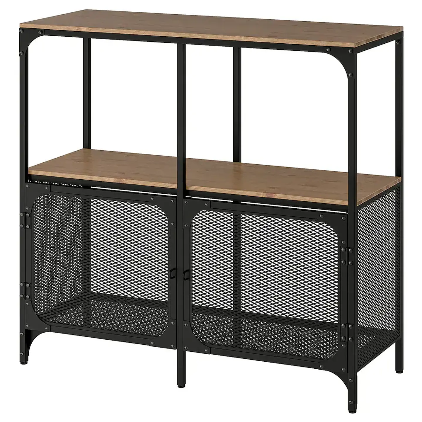 Shelf, black FJÄLLBO 1