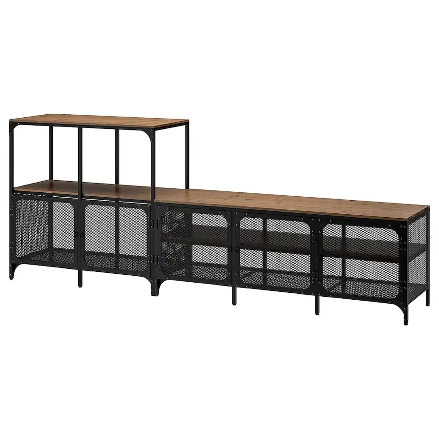 TV Rack, Black FJÄLLBO 1