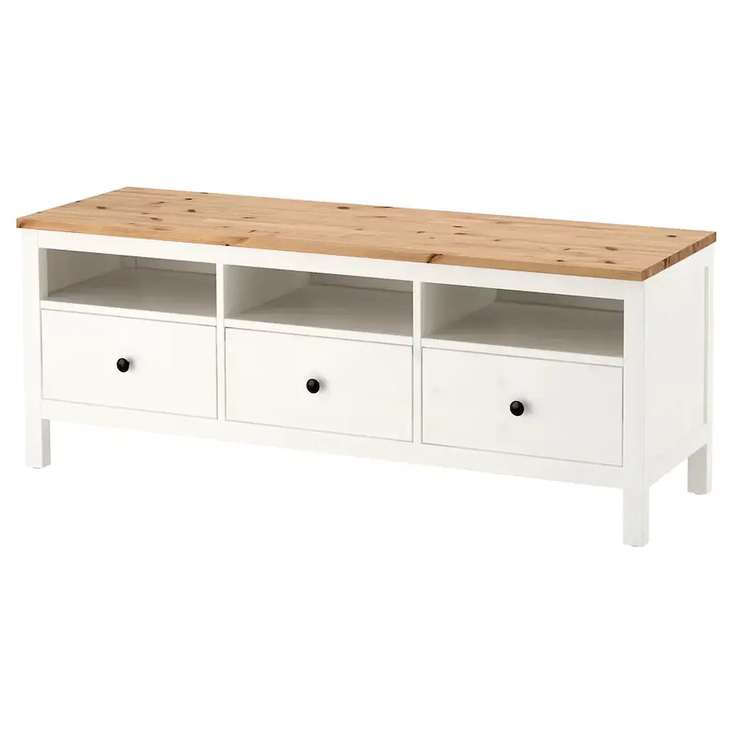 TV Rack, White/Sepia Tint HEMNES 1