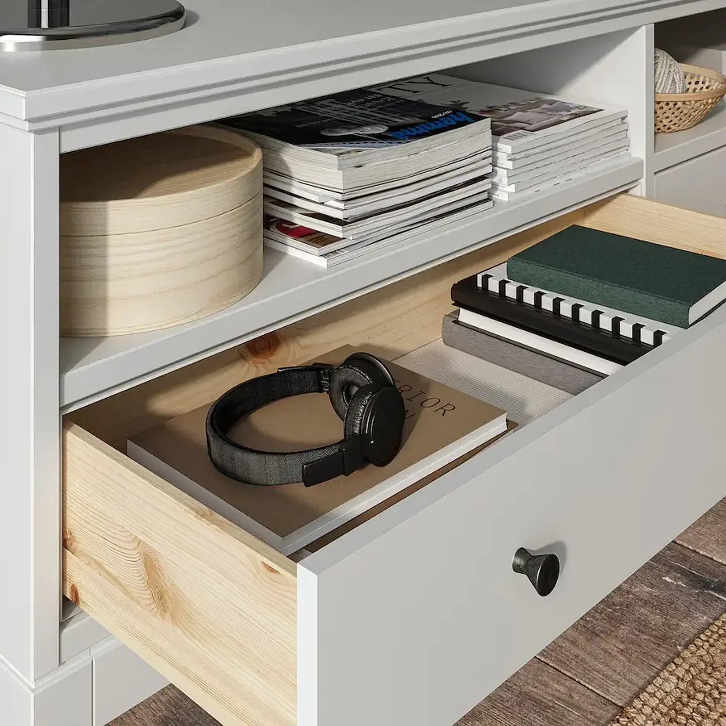 TV Rack, White IDANÄS 3