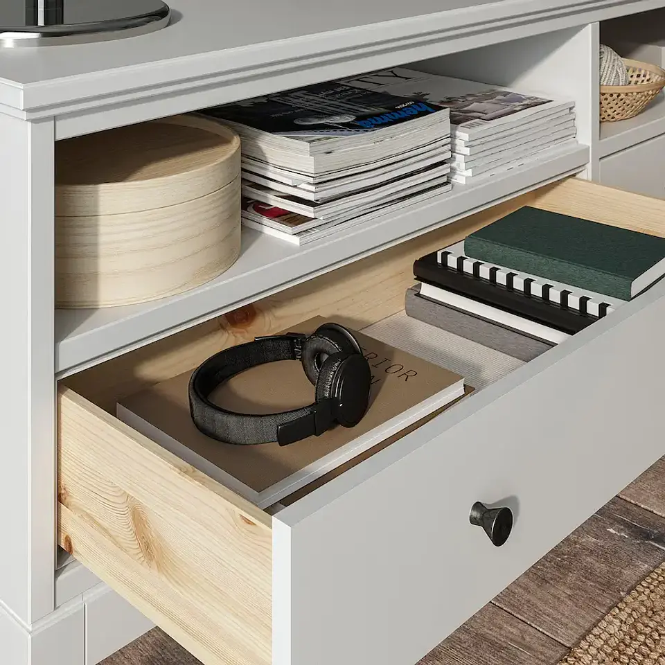 TV Rack, White IDANÄS 3