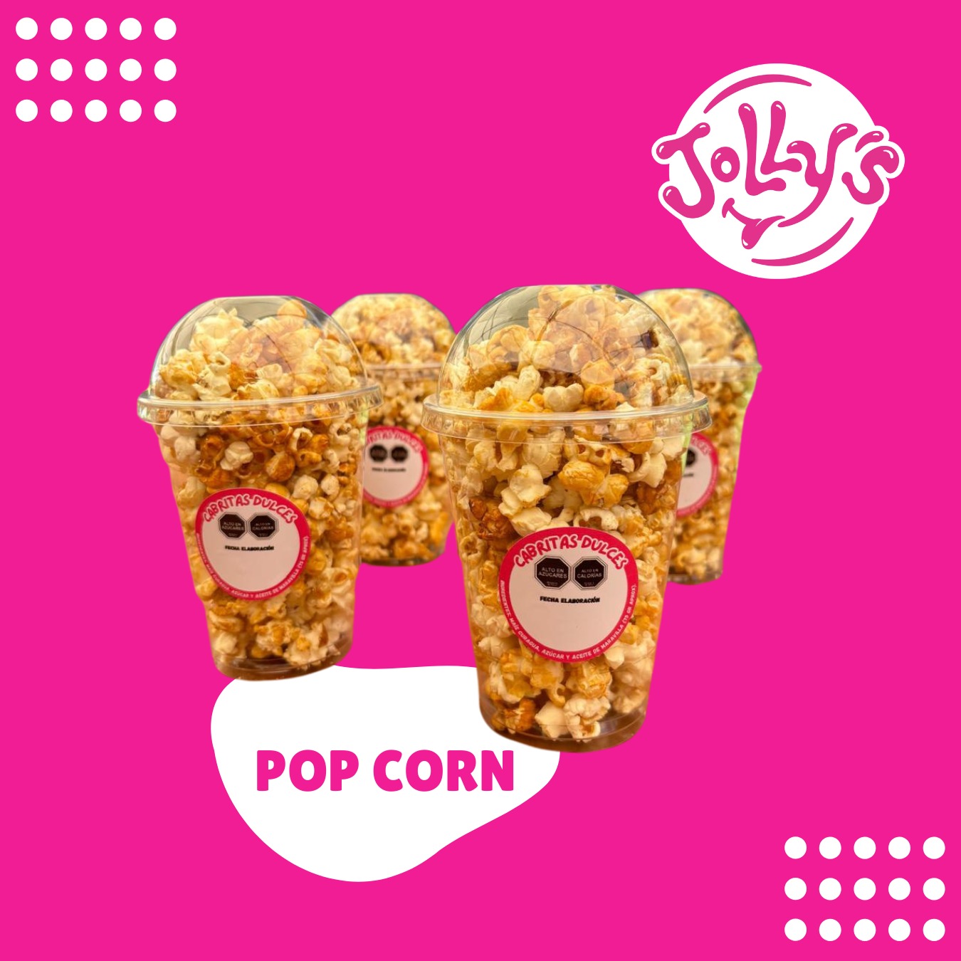 Cabritas / Pop Corn - Vaso 16 oz