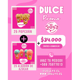 PACK Pote de Cabritas y Algodón de azúcar - 50 Unidades - 16oz