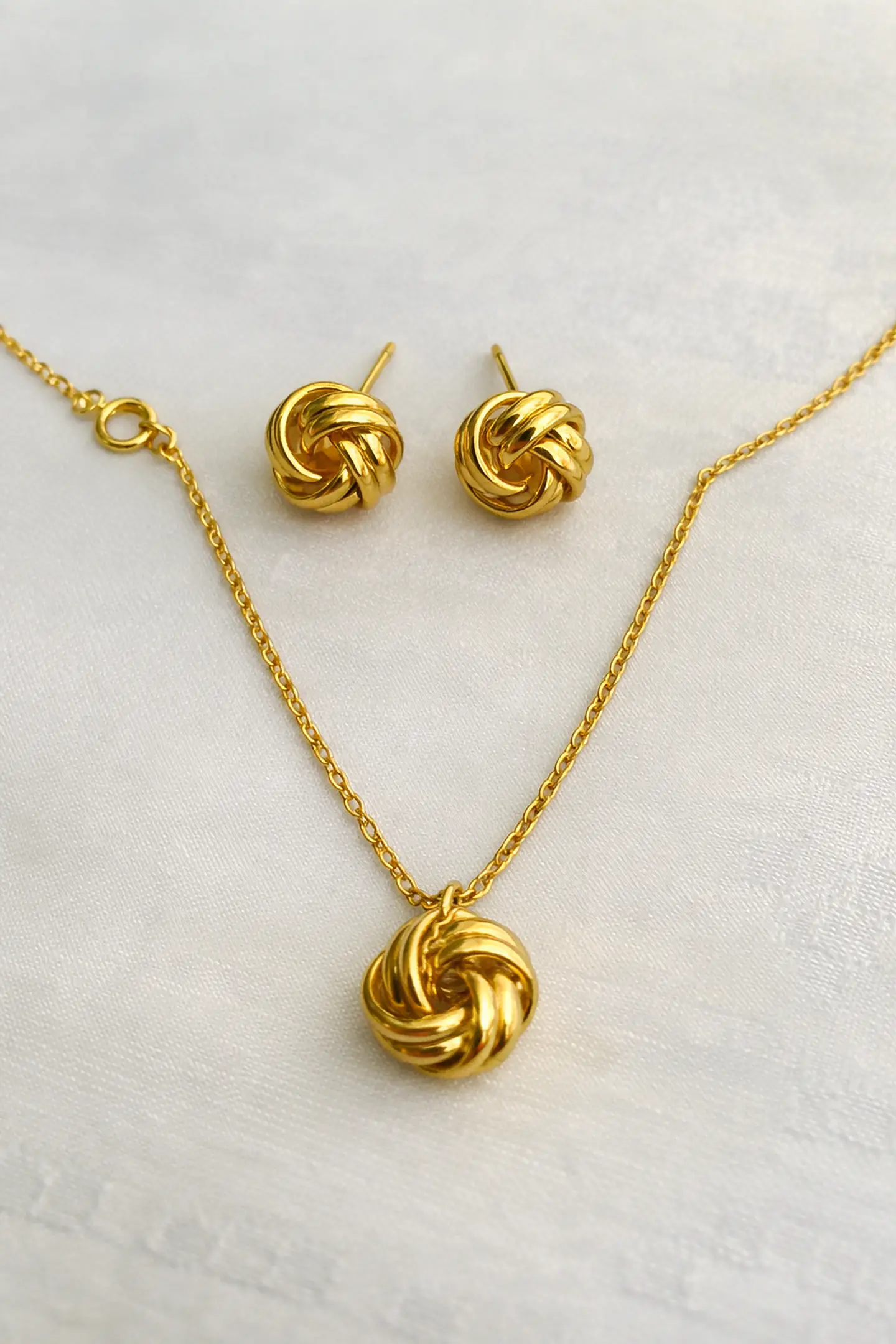 Conjunto bolinha liso Banhado a ouro 1