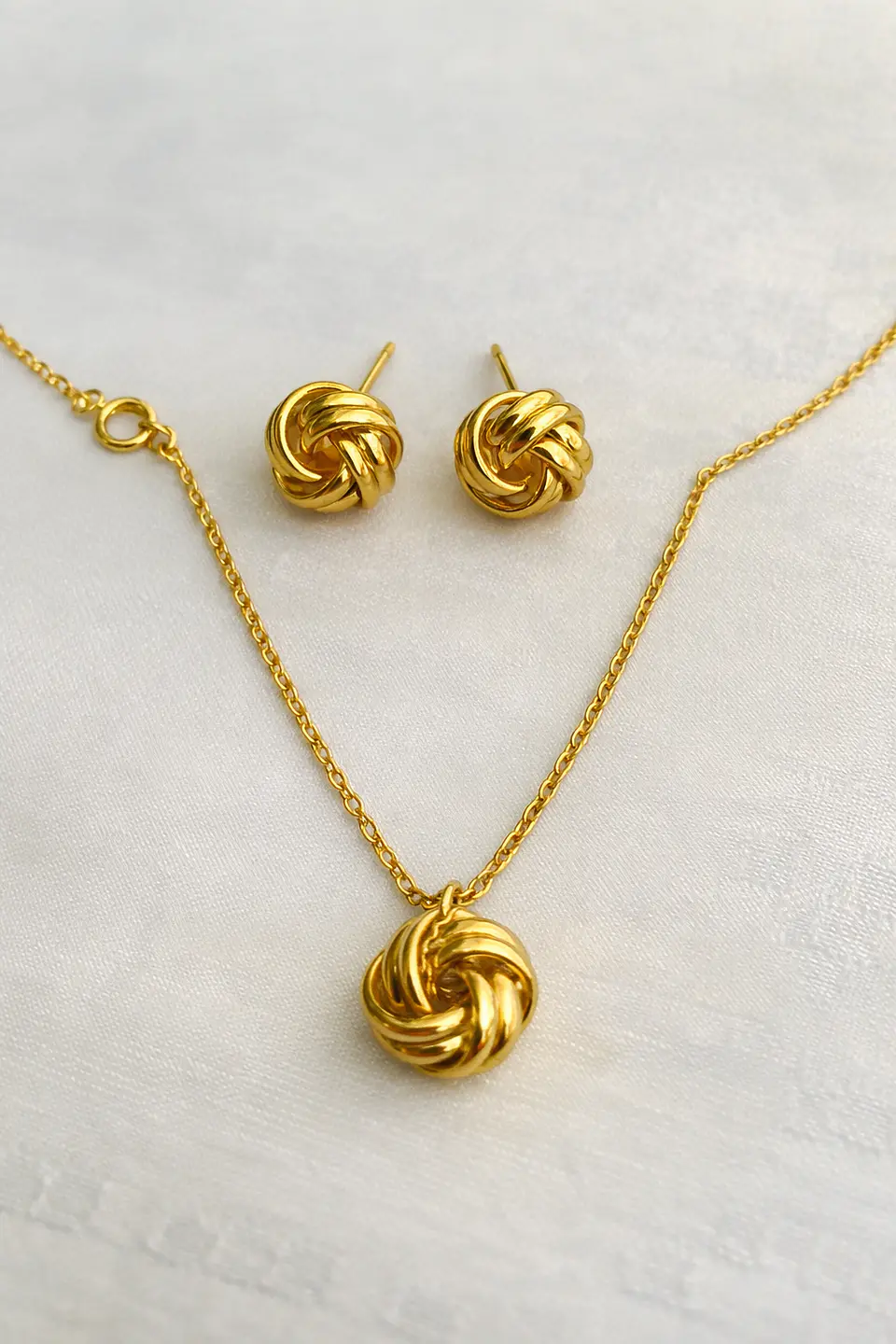 Conjunto bolinha liso Banhado a ouro 1