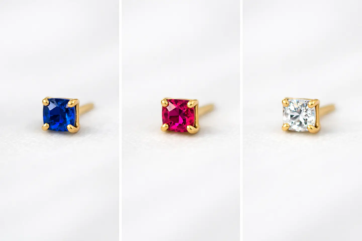 Brincos mini zircónia Banhado a ouro - Pedra Prata 2