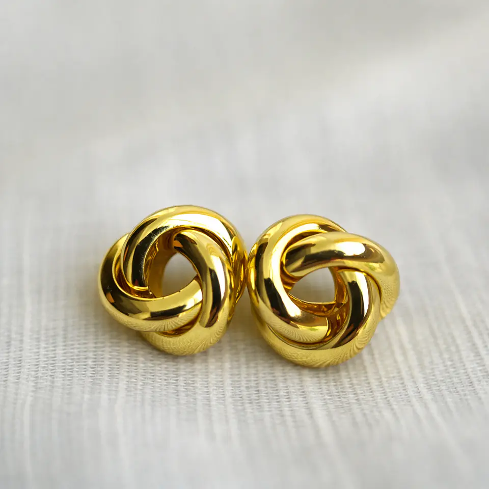 Brincos em espiral banhado a ouro 1