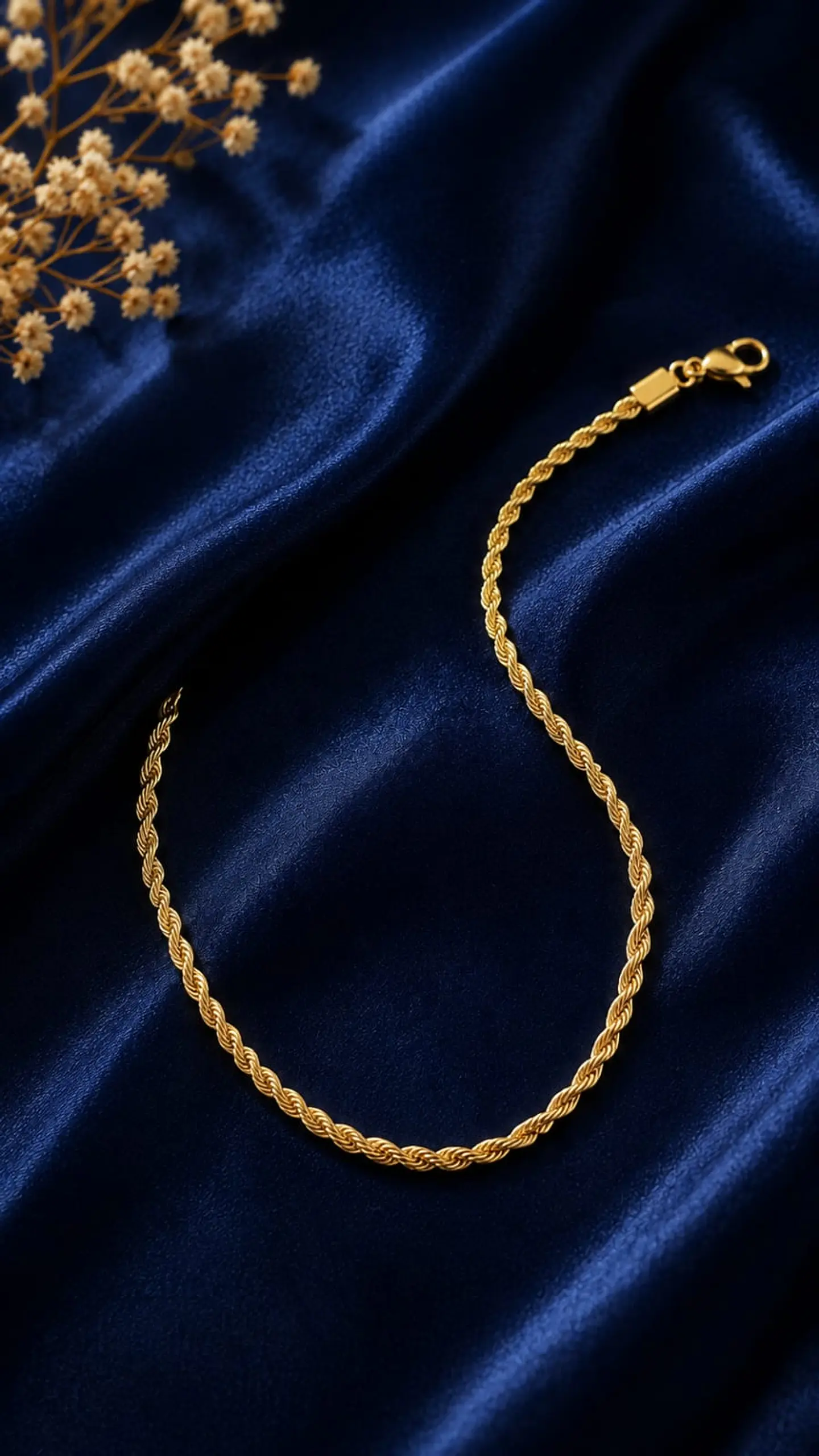 Colar cordão baiano 2mm Banhado a ouro 1