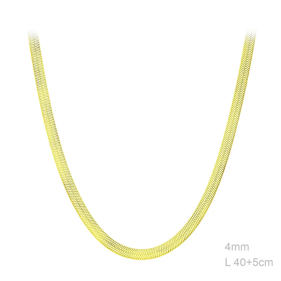 Colar choker aro maleável 4mm Banhado a ouro 3