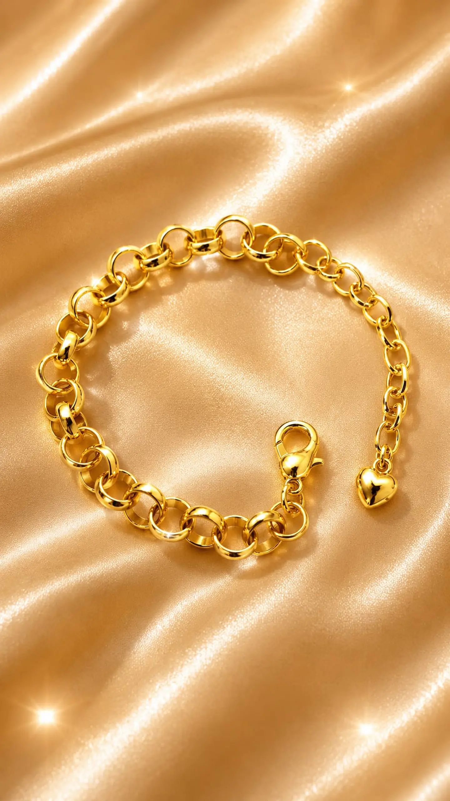 Pulseira elos redonda Banhada a ouro  1