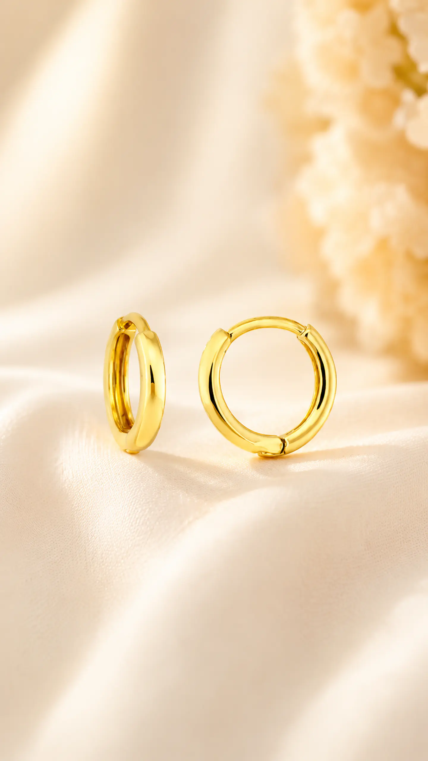 Brincos de argola 11mm Banhado a ouro 3