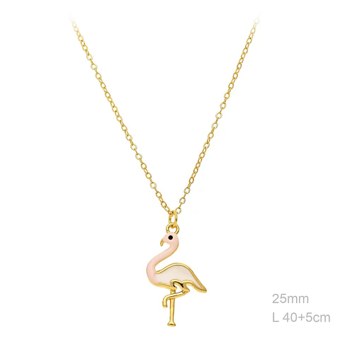 Colar com pingente flamenco Banhado a ouro