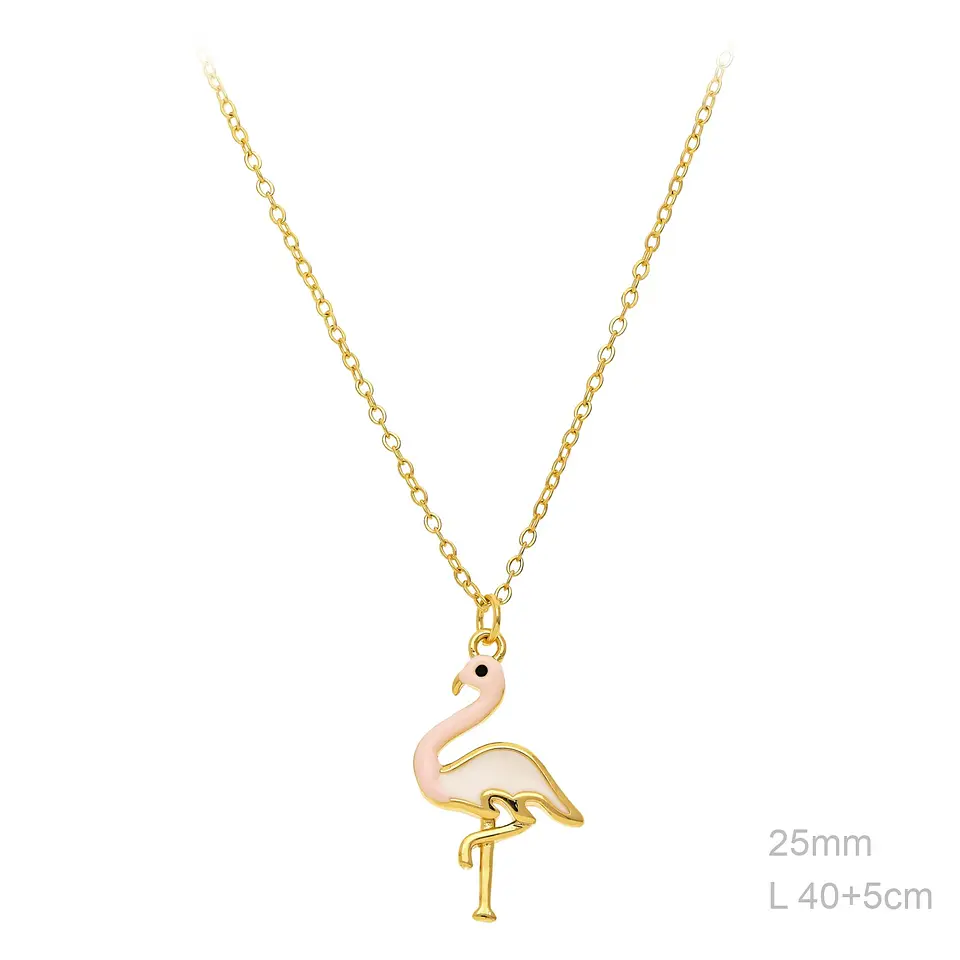Colar com pingente flamenco Banhado a ouro 1