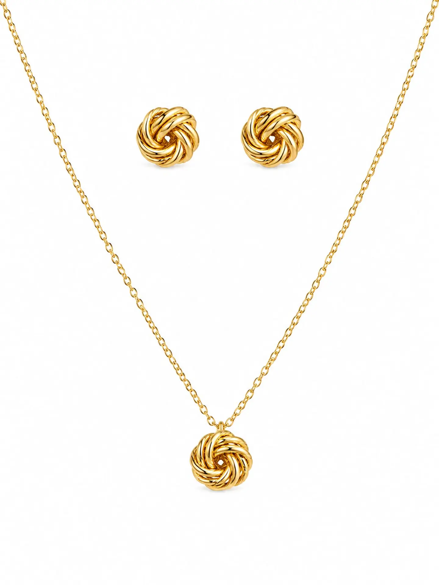 Conjunto bolinha liso Banhado a ouro 1