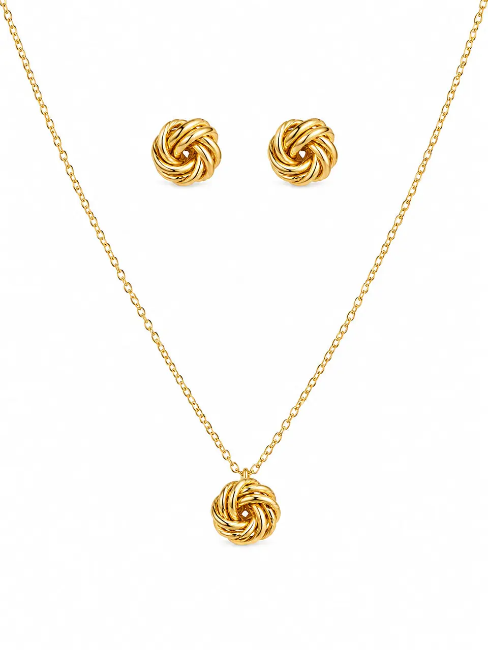Conjunto bolinha liso Banhado a ouro 1