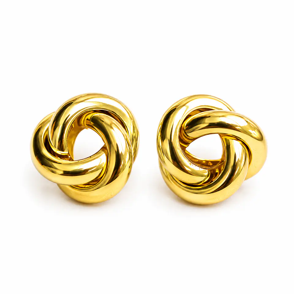 Brincos em espiral banhado a ouro 1