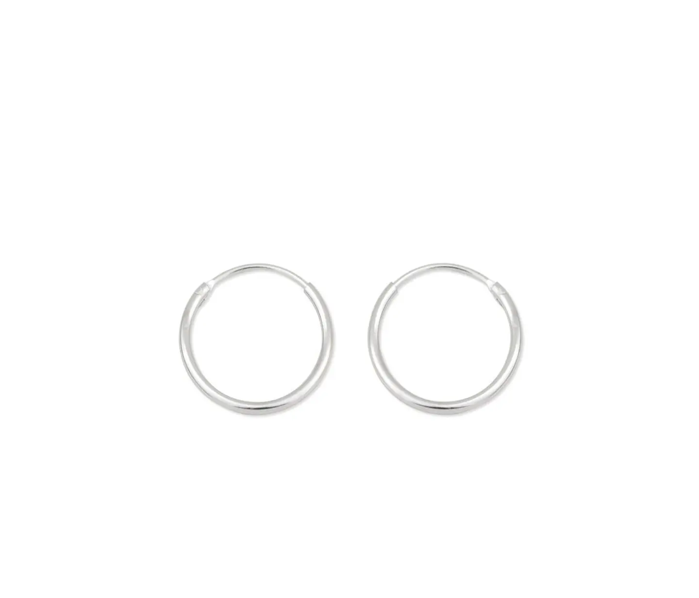 Brincos argola 16mm Ródio branco 1