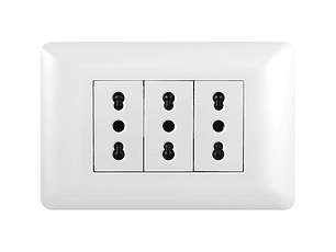TOMACORRIENTE TRIPLE 10/16A 250V BLANCO WANT