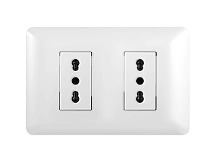 TOMACORRIENTE DOBLE 10/16A 250V BLANCO WANT