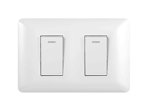 INTERRUPTOR DOBLE 9/24 10A 250V BLANCO WANT