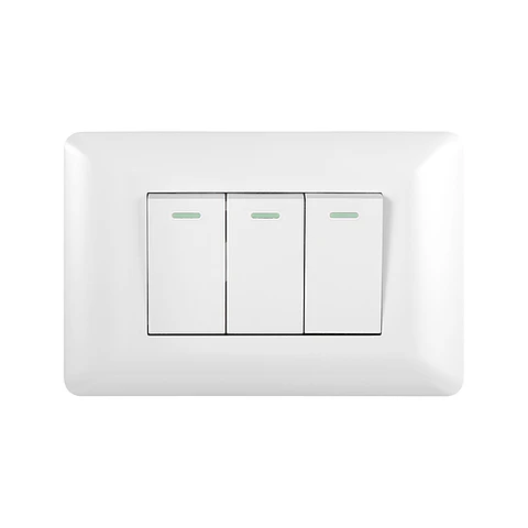 INTERRUPTOR TRIPLE 9/32 10A 250V BLANCO WANT