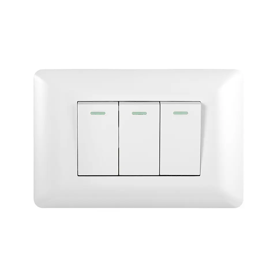 INTERRUPTOR TRIPLE 9/32 10A 250V BLANCO WANT 1
