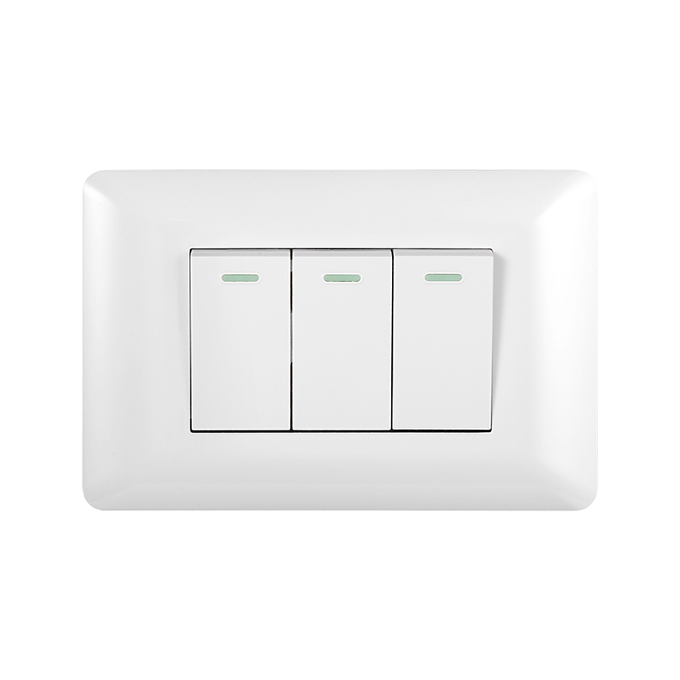 INTERRUPTOR TRIPLE 9/32 10A 250V BLANCO WANT 1