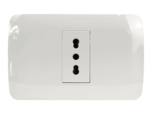 TOMA DE CORRIENTE SIMPLE 10/16A 250V BLANCO ARMADO LEXO
