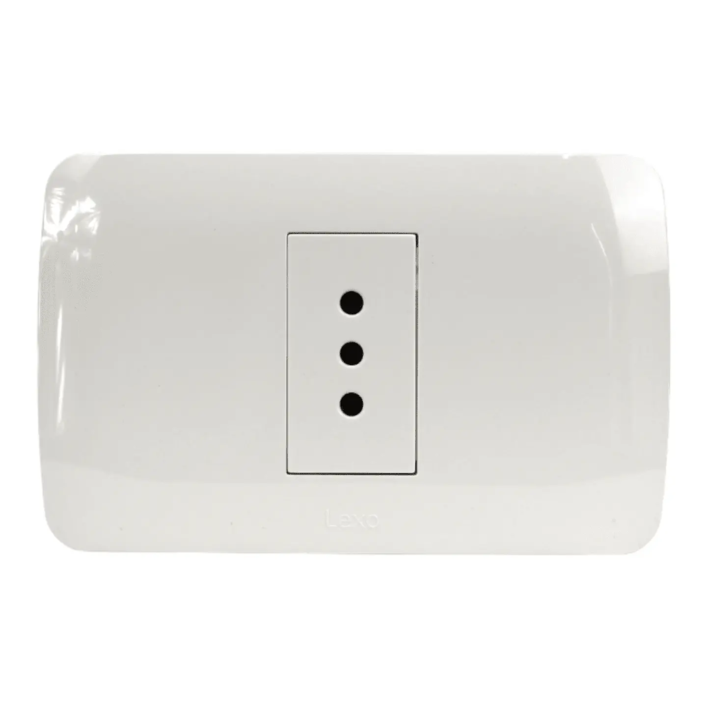 TOMA DE CORRIENTE SIMPLE 10A 250V BLANCO ARMADO LEXO 1