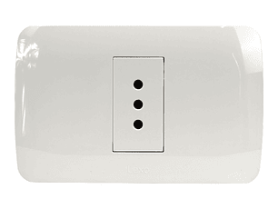 TOMA DE CORRIENTE SIMPLE 10A 250V BLANCO ARMADO LEXO