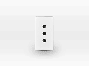 TOMA DE CORRIENTE 2P+T 10A 250V BLANCO LEXO