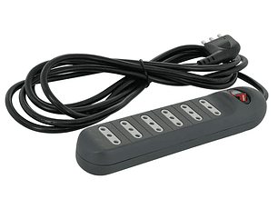 ALARGADOR MULTIPLE 5MTS 6 TOMAS CON INTERRUPTOR LEXO