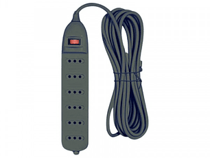 ALARGADOR MÚLTIPLE ZAPATILLA 6 TOMAS NEGRO 2P+T 3MTS RIO STANFORD