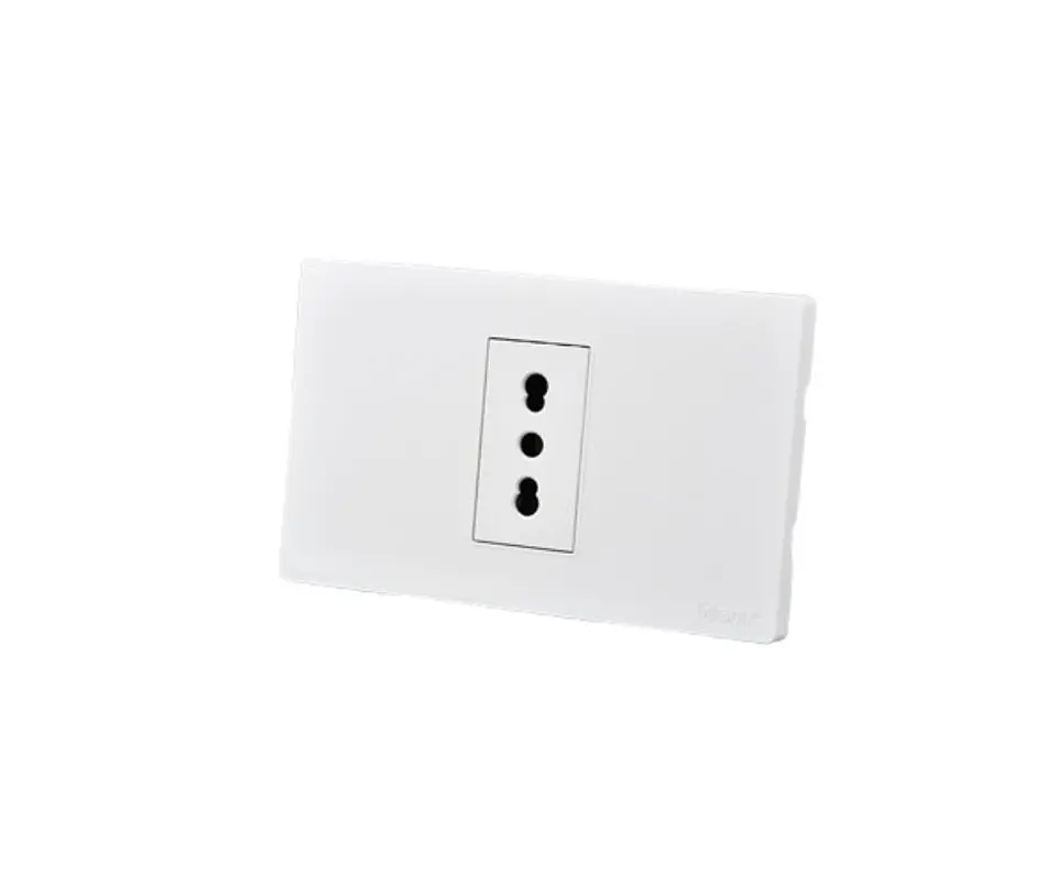 TOMACORRIENTE SIMPLE MET 16A BLANCO WANT 1