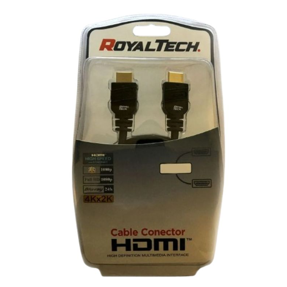 CABLE HDMI ROYALTECH 1.8MTS 19PIN M-M ROYALTECH 1