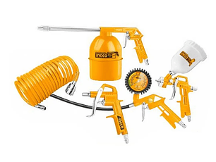 KIT SET PISTOLAS NEUMÁTICAS PARA COMPRESOR 5 PIEZAS INGCO
