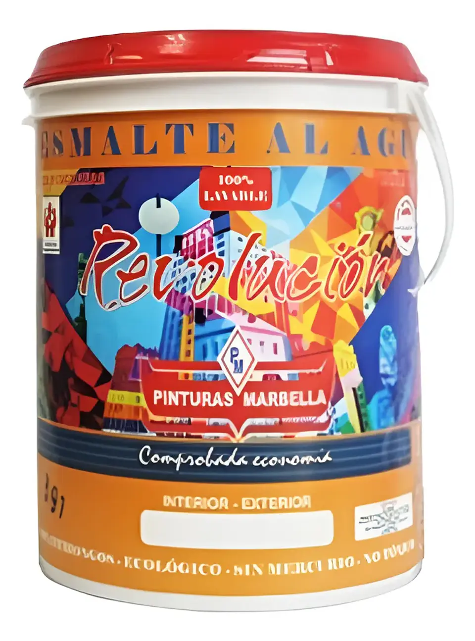 ESMALTE AL AGUA ANTIHONGOS MARBELLA 1/4 GALÓN AZUL COLONIAL 1