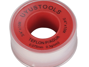 TEFLON P/AGUA 3/4″X10MX0.3G/CM3 UYU