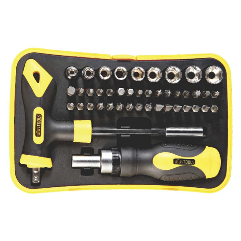 JUEGO DESTORNILLADOR RATCHET 43 PCS UYUSTOOLS 1