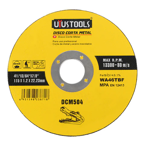 DISCO CORTE METAL / ACERO INOX. 4 1/2" X 1.2 X 22.2 UYUSTOOLS