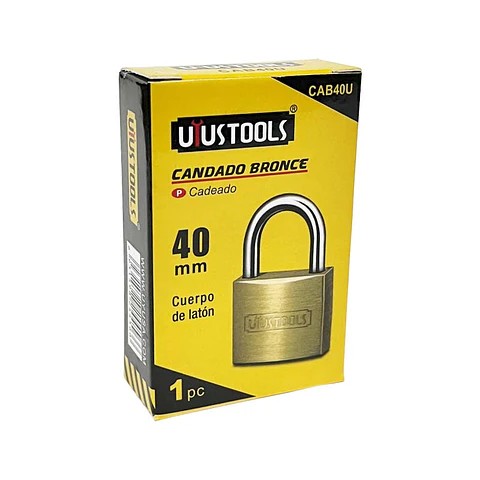 CANDADO DORADO 40MM UYUSTOOLS CAJA