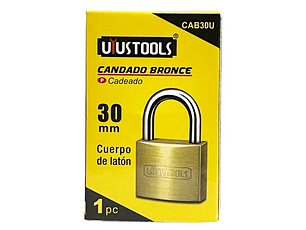 CANDADO DORADO 30MM UYUSTOOLS CAJA